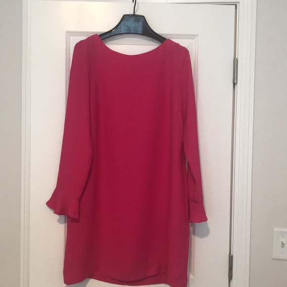 Banana Republic Pink Ruffle Sleeve/Back Button Dress - Picture 2 of 4